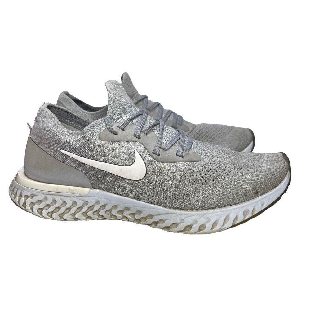 Nike Epic React Flyknit Women’s Size 7.5 Wolf Grey Running Sneakers AQ0067-002